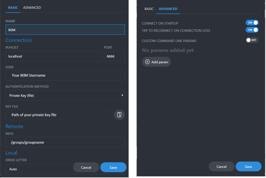 Setup SSHFS Win Manager